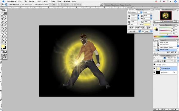 Creation of Narutric (fighter): Step 65